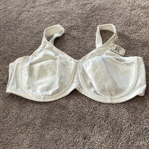 Lilyette White Satin Bra